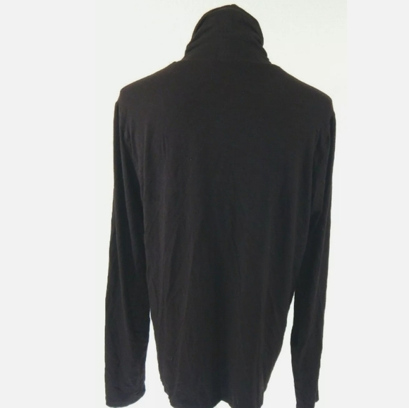 Eileen Fisher Brown Relaxed Fit Turtleneck Top - Picture 2 of 4